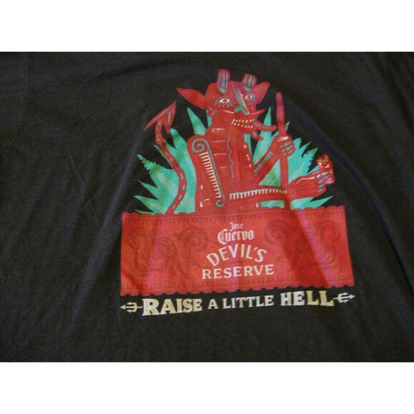 Mens Jose Cuervo Devil's Reserve Raise A Little Hell Graphic T-Shirt Size XL - Picture 2 of 3